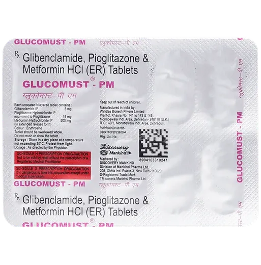 glucomust pm tablet 10's